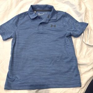 Boys Under Armour Dry Fit Polo Blue